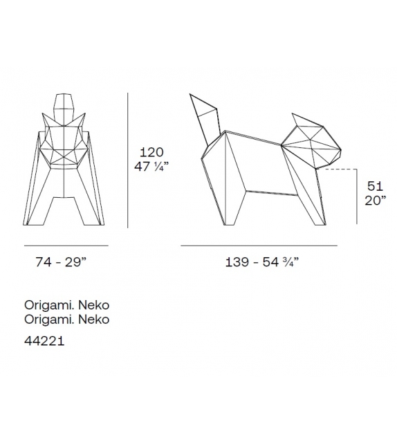 Origami Neko Vondom Scultura