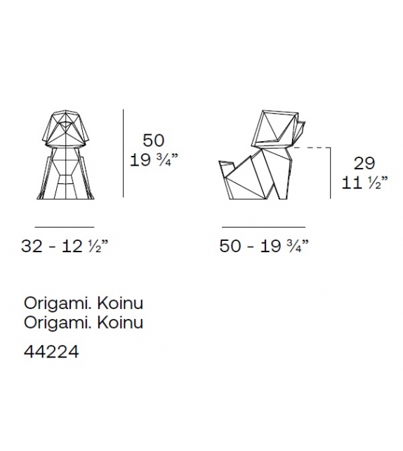 Origami Koinu Sculpture Vondom