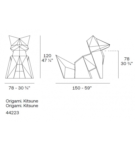 Origami Kitsune Vondom Scultura