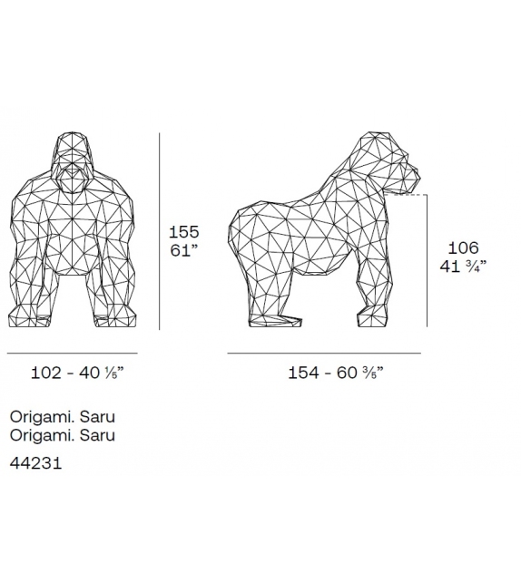 Origami Saru Vondom Scultura