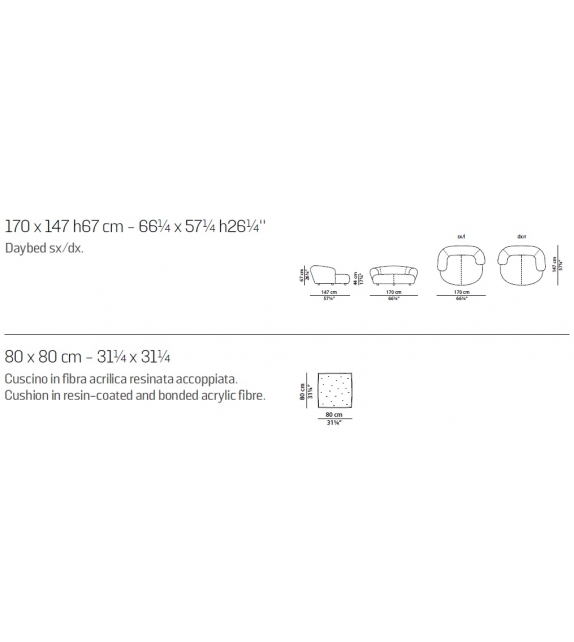 Ortigia Baxter Zweisitzer Sofa