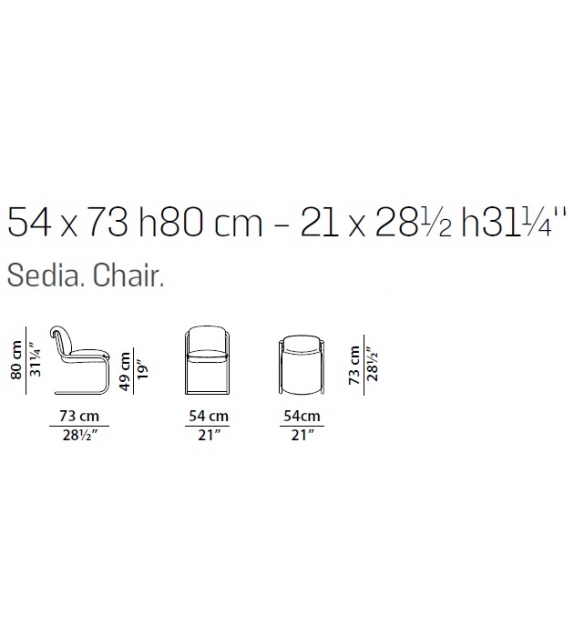So Far Baxter Sedia con Braccioli
