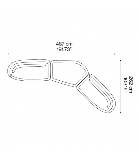 Peonia Pianca Canapé Modulaire