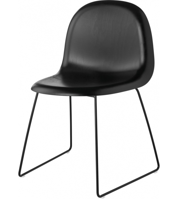 3D Dining Gubi Silla con Patín