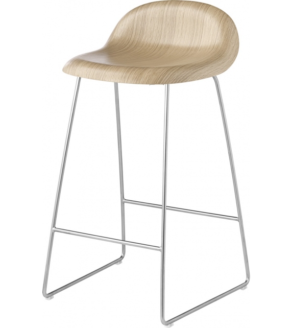 3D Gubi Hocker mit Kufengestell