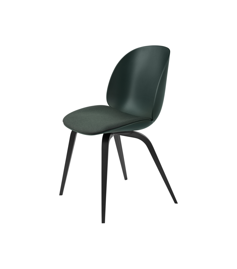 Beetle Gubi Chaise avec Assise Revêtue
