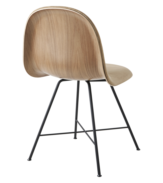 3D Gubi Silla Tapizada Frontalmente sobre Base Central