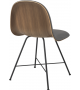 3D Gubi Chaise Tapissé Frontalement avec Base Métallique