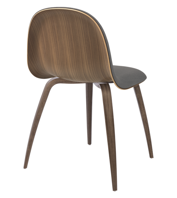 3D Dining Gubi Chaise Tapissée Frontalement