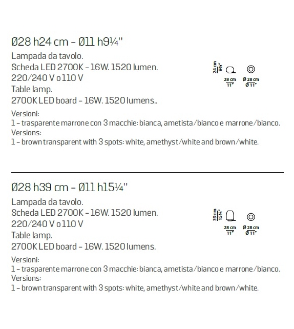 Haiku Baxter Lampada da Tavolo