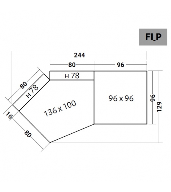 Fiocco Flou Sofá Modular