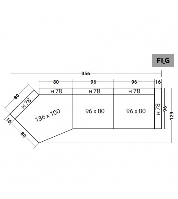 Fiocco Flou Sofá Modular