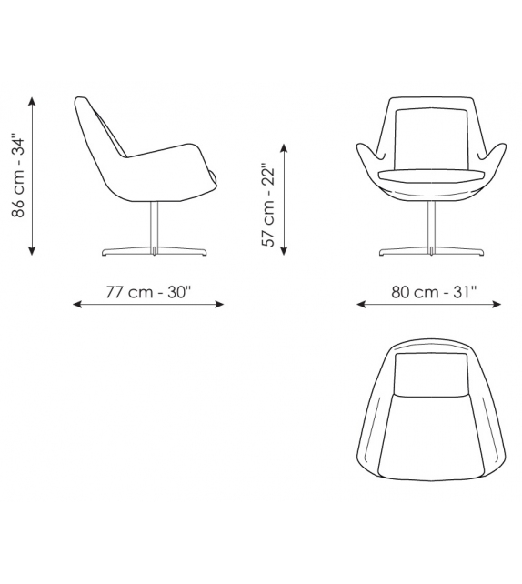 Newton Low Bonaldo Sessel