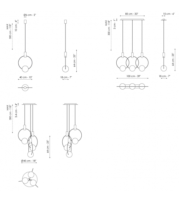 Keshi Bonaldo Lampada a Sospensione