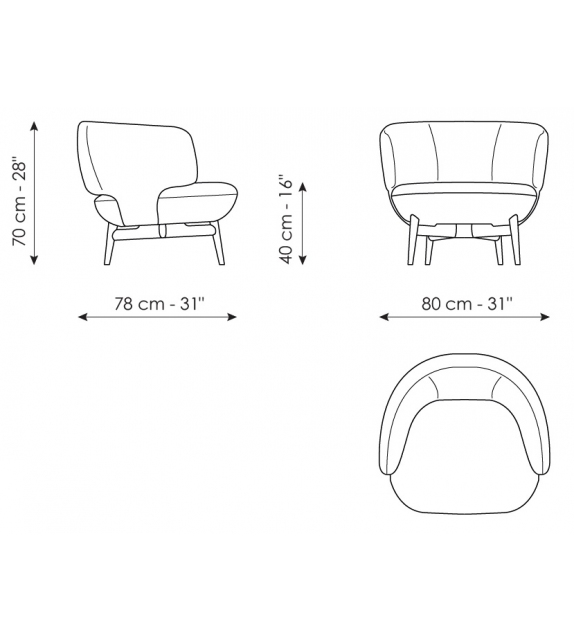 Doge Wood Bonaldo Armchair