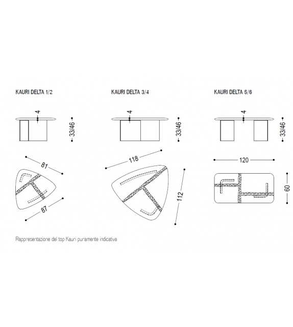 Kauri Delta Riva 1920 Tavolino