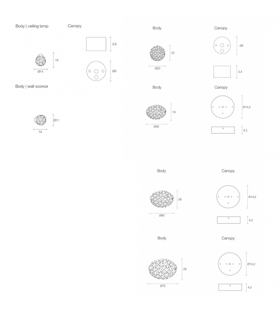 Orten'zia Terzani Plafonnier