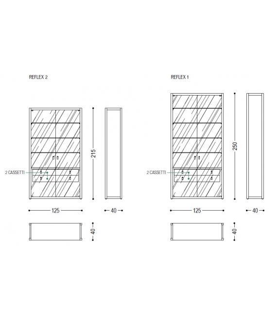 Reflex Riva 1920 Tall Showcase