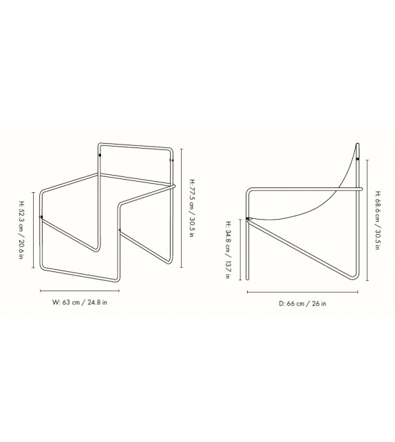 Listo para entregar - Desert Lounge Chair Ferm Living Butaca