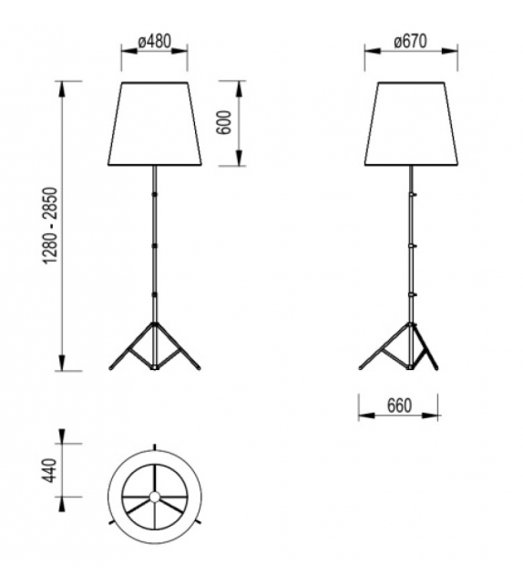 Gilda Black Pallucco Floor Lamp