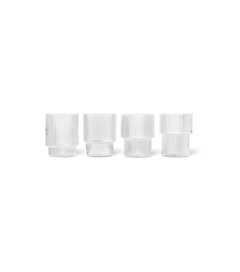Ripple Ferm Living Juego de 4 Vasos