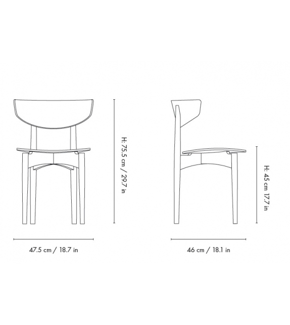 Prêt pour l'expédition - Herman Dining Chair Ferm Living Chaise