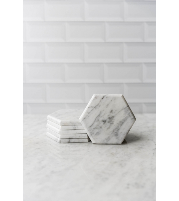 Poggiali Qui - Sechseckige Untersetzer MarmoLove