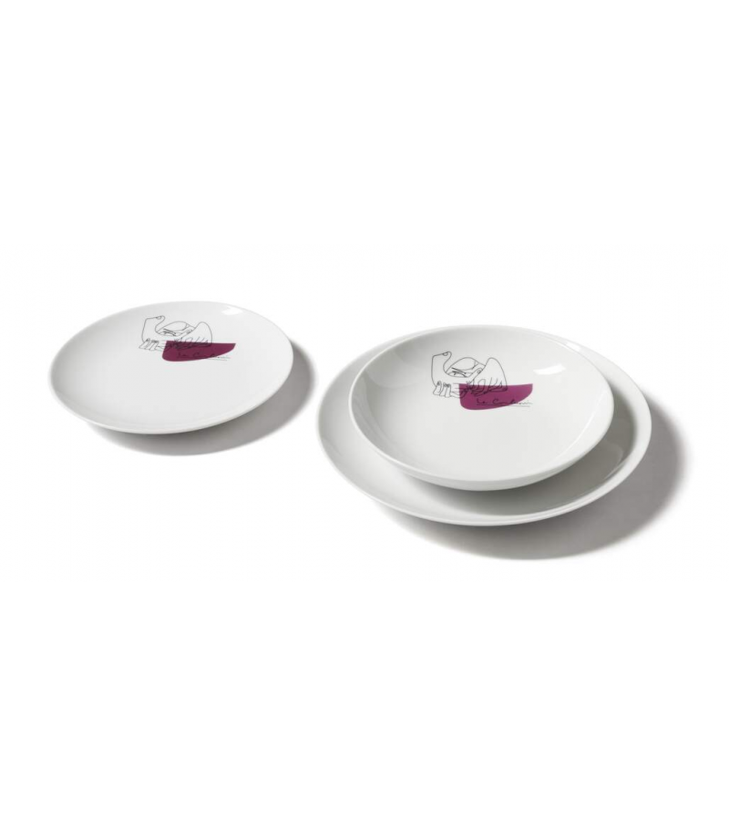 LC Porcellane C.Service Prunier Cassina Dish Set