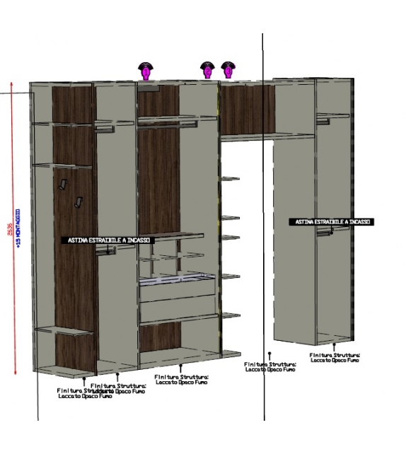 Ready for shipping - Core Caccaro Walk-in Closet