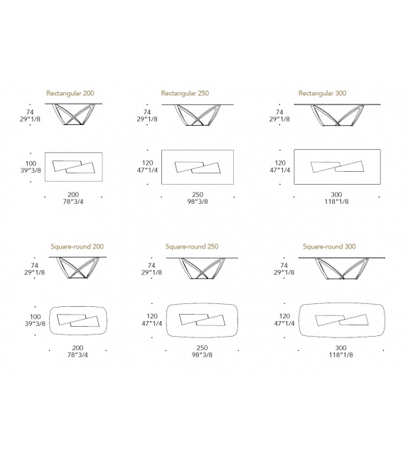 Apeiron 72 Reflex Angelo Tavolo con Piano in Vetro