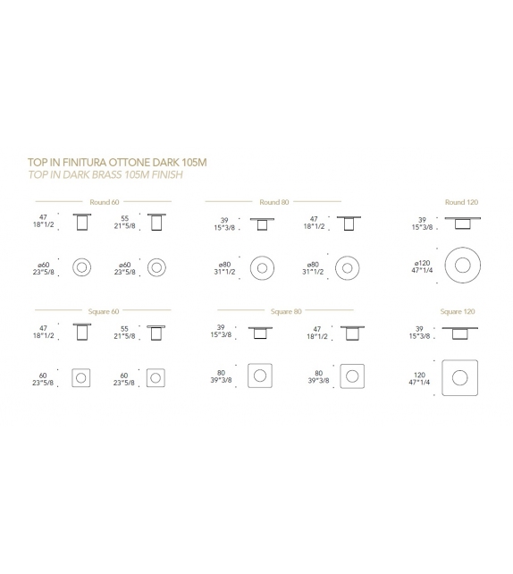 Tau 40 Steel Reflex Angelo Side Table