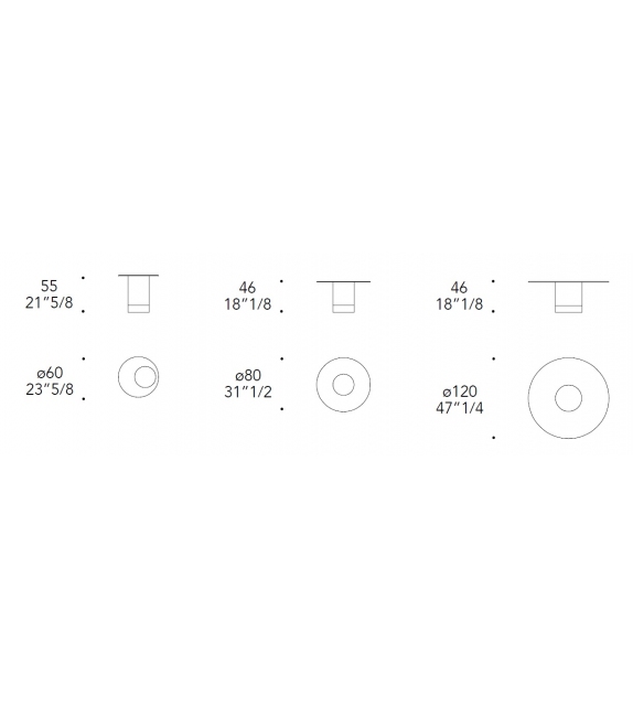 Tau 40 Steel Vetro Reflex Angelo Beistelltisch