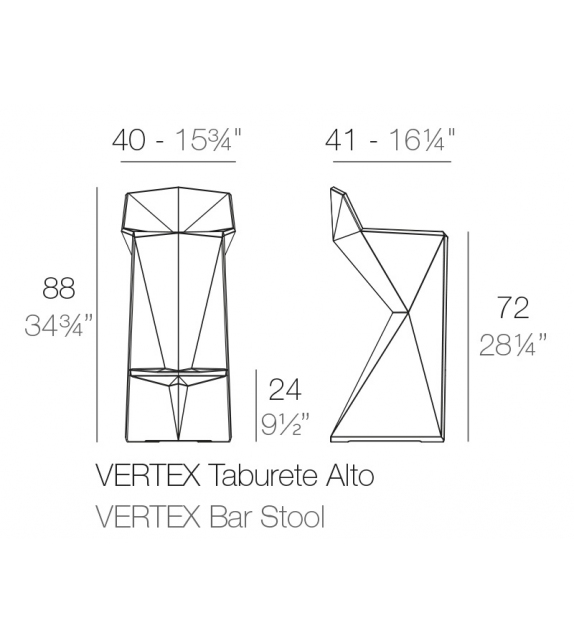 Vertex Vondom Tabouret