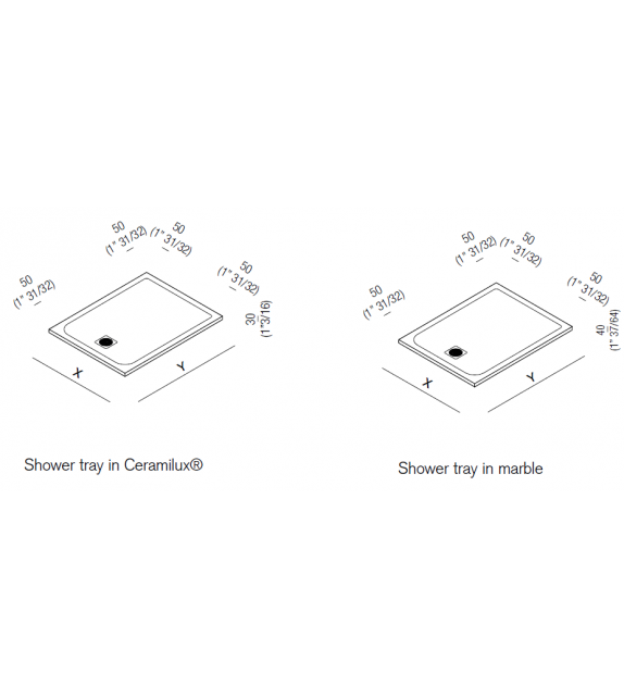 PDX Agape Bac à Douche