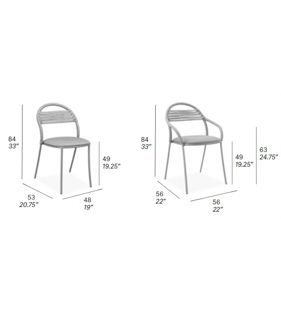 Petale Expormim Sedia Pattern a Griglia