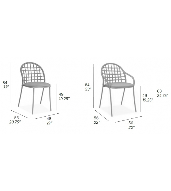 Petale Expormim Sedia Pattern a Griglia
