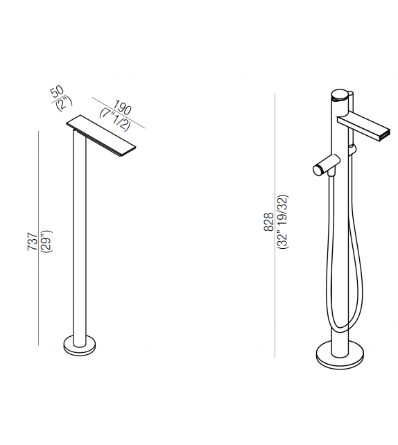 Sen Agape Floor Mixer Tap