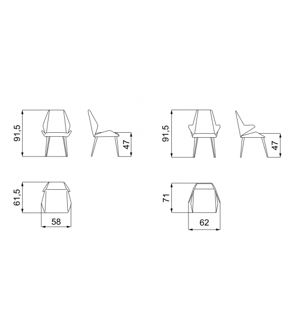 Origami Chaise Reflex Angelo