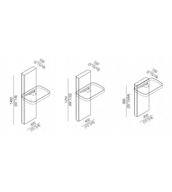 Petra Agape Washbasin Support Column