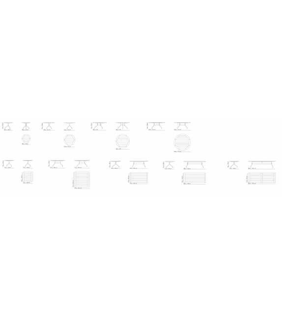 Academy Outdoor Flexform Mesa con Tapa de Madera