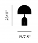 Pronta consegna - Bell Portable Fluoro Tom Dixon Lampada da Tavolo