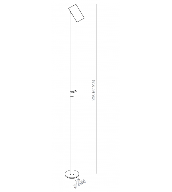 Square Agape Floor Mounted Shower Faucet