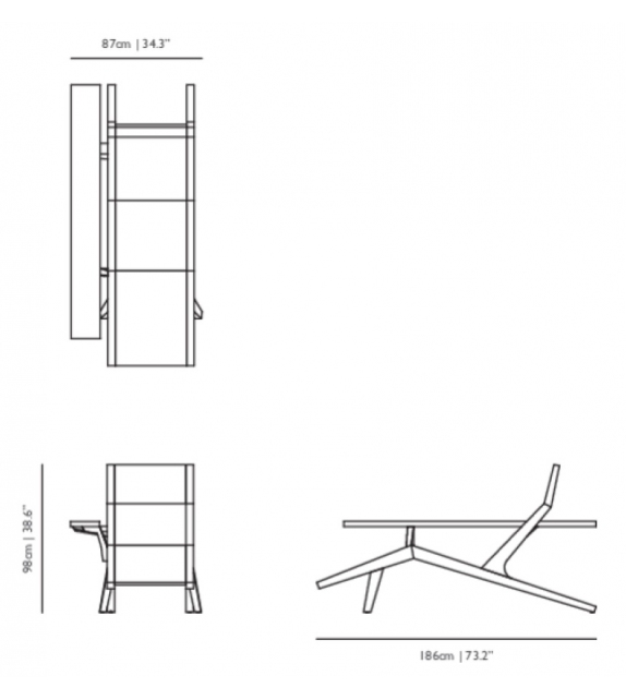 Liberty Lounger Chaise Longue Moooi