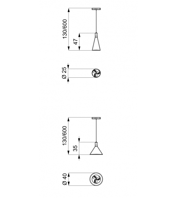 Accademia Suspension Lamp Reflex Angelo