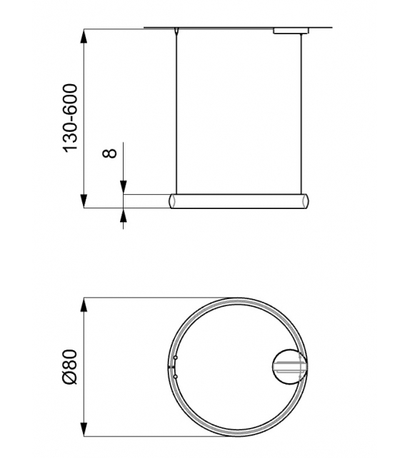 Cerchio Suspension Lamp Reflex Angelo