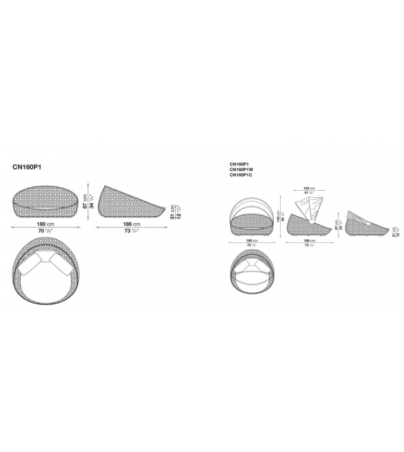 Canasta B&B Italia Outdoor Circular Sofa