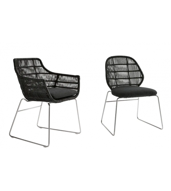 Crinoline B&B Italia Outdoor Chaise Avec Accoudoirs