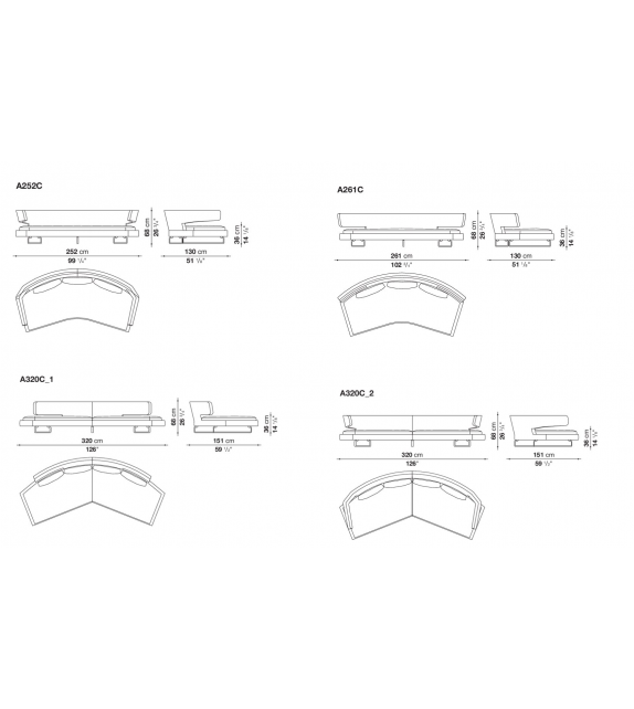 Sofà B&B Italia Arne