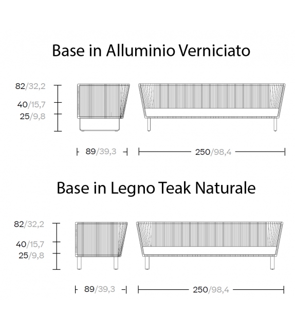 Kettal Bitta Canapè 3 Places
