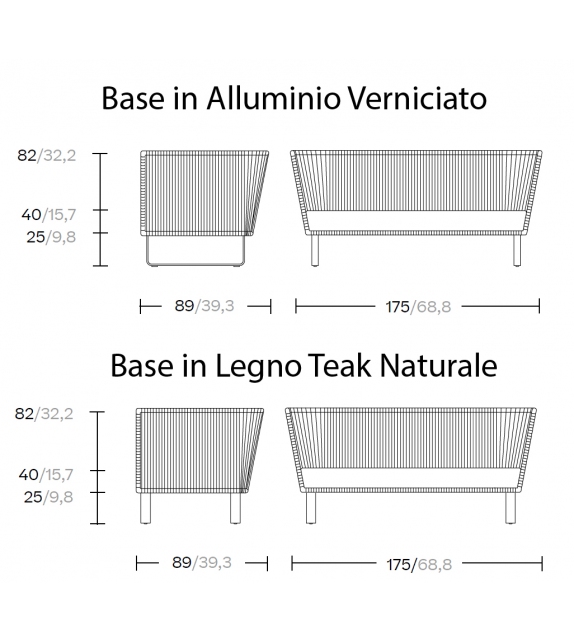 Bitta Kettal Divano 3 Posti